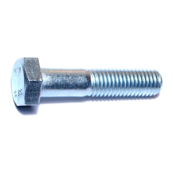 Midwest Fastener Class 8.8, M12-1.75 Hex Head Cap Screw, Zinc Plated Steel, 55 mm L, 15 PK 50483 - main